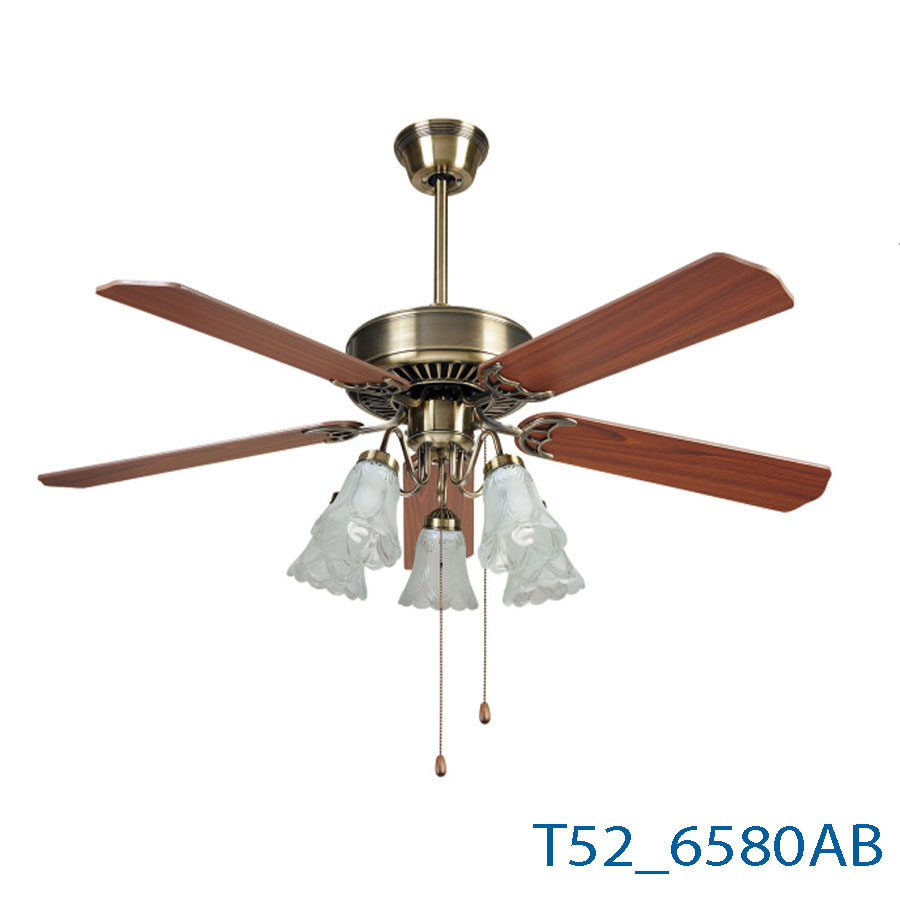 Đèn quạt trần cánh thẳng, cổ điền